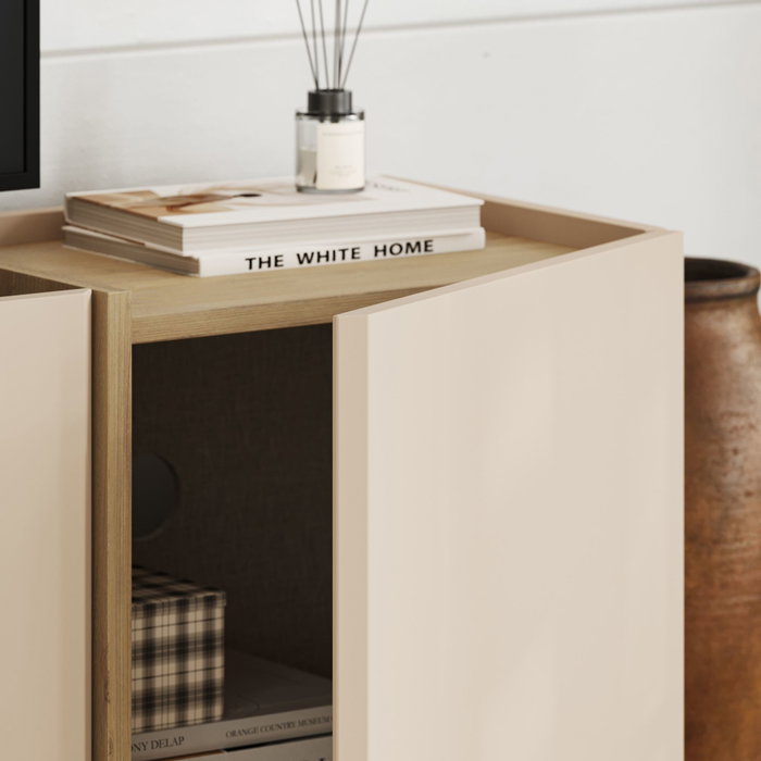 Nordure Lowen Soporte para TV Mink y Sapphire Oak